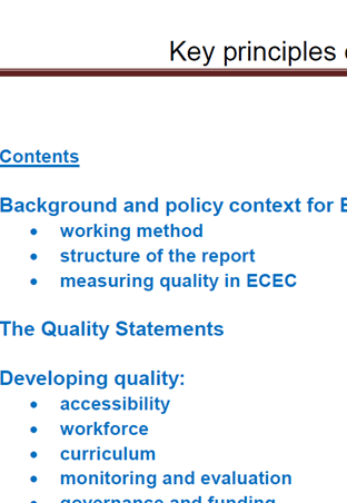 Quality Framework ECEC